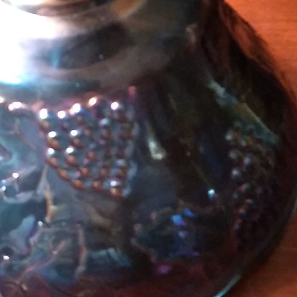 Carnival Glass Compote - Picture 7 of 8